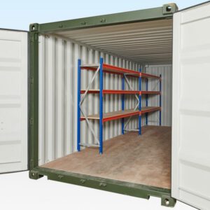 20ft Shipping Container Racking Kit — Single Bay 3-Tier