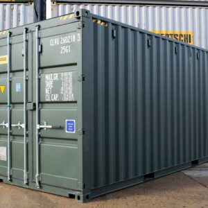 20ft one trip shipping container dark green