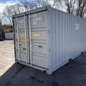 20′ x 8′ x 8.5′ Tall – New **Double Door**Shipping/Storage Container – Wind and Watertight–Gray