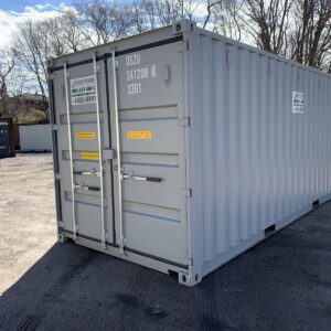 20ft Grey “Tunnel” Container – New One-Trip – Double Doors Both Ends