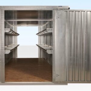 6m x 2.1m End-Linked Flat Pack Container Bundle | Galvanised Modular Storage UK