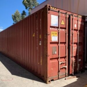 Used 40ft High Cube Shipping Container – Red | Grade A, UK Stock