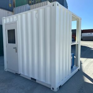 modified shipping container with AC